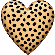 Leopard print heart sticker