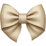 Beige bow sticker