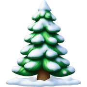 christmas tree with snow sticker