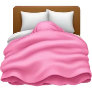 Sleeping under pink blanket sticker