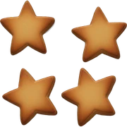 brown star cookies sticker