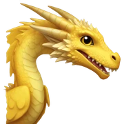 Golden Feathertail dragon sticker