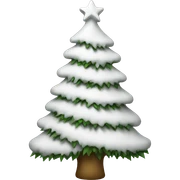 white christmas tree sticker