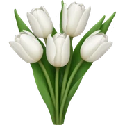 white tulip bouquet  sticker