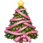 Christmas tree pink sticker