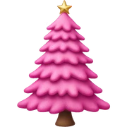 Pink Christmas tree sticker
