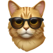 Cat with sunglasses sticker