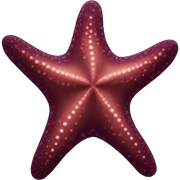maroon starfish sticker