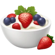 fruit yogurt bowl with strawberries and grapes sticker