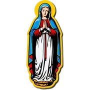 Virgin Mary, prayer candle, candle   sticker