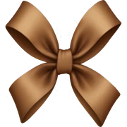 brown bow sticker