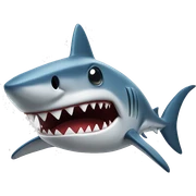 Shark with a top hat sticker