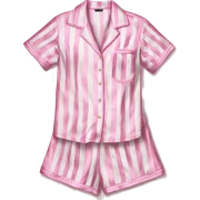 Striped pink and white silk Victoria’s Secret pajama set sticker