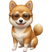 Shiba Jasper on the beach  sticker