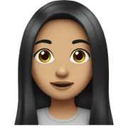 Pretty girl with long black hair sticker