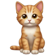 Kitten sitting sticker