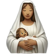 Maria mother of Jesus with Jesus in hands white skin sticker