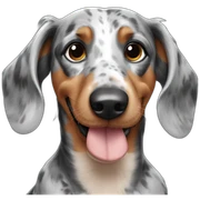 Daschund Merle sticker