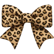 leopard print bow  sticker