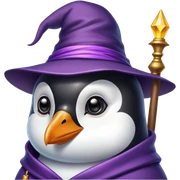 Penguin Wizard sticker