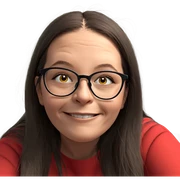 smiling girl with glasses sticker