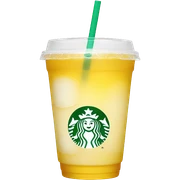 Starbucks yellow drink sticker