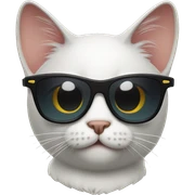 Cat with sunglasses sticker