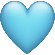 Light blue heart sticker