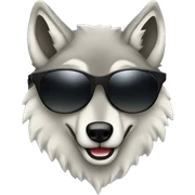 Wolf Sunglasses sticker