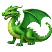 Green dragon sticker