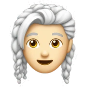 White hairclip sticker