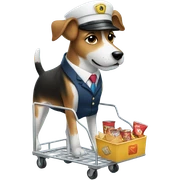 Dog flight attendant sticker