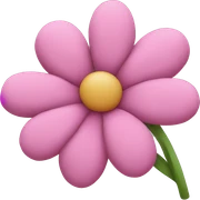 pink flower sticker