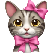Cat with pink bow  sticker