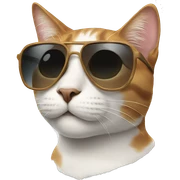 Cat with sunglasses sticker