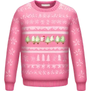 Pink Christmas sweater  sticker