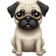 Black pug sticker