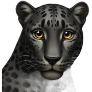 Black leopard sticker