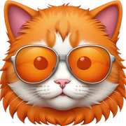 Cat with sunglasses sticker