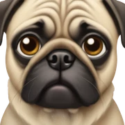 a pug dog sticker