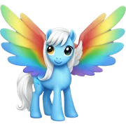 Rainbow pony with wings sticker