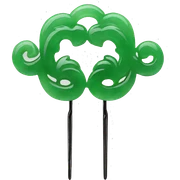 Jade chinese hair pin sticker