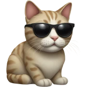 Cat with sunglasses sticker