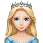 Princesse with blonde hair and blue eyes sticker
