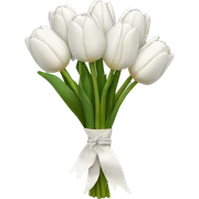 white tulip bouquet  sticker