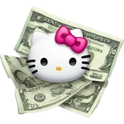 Hello kitty money sticker