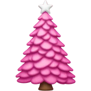 Pink Christmas tree sticker