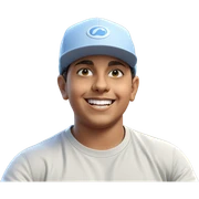 smiling boy in outdoor setting sticker
