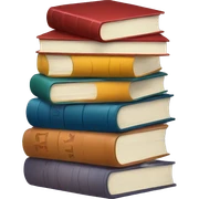 stack of books sticker