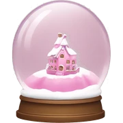 Feminine pink snow globe  sticker